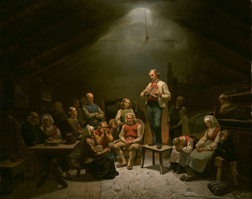 It was not obvious that Southern Norway and Western Norway would become the core area for Norwegian Christian revival. In the early 19th century, Haugianism – named after Hans Nilsen Hauge – was the great revival movement in Norway. It was strongest in Eastern Norway and in South Trøndelag. The painting ‘The Haugians’ was painted by Adolph Tidemand in 1848.