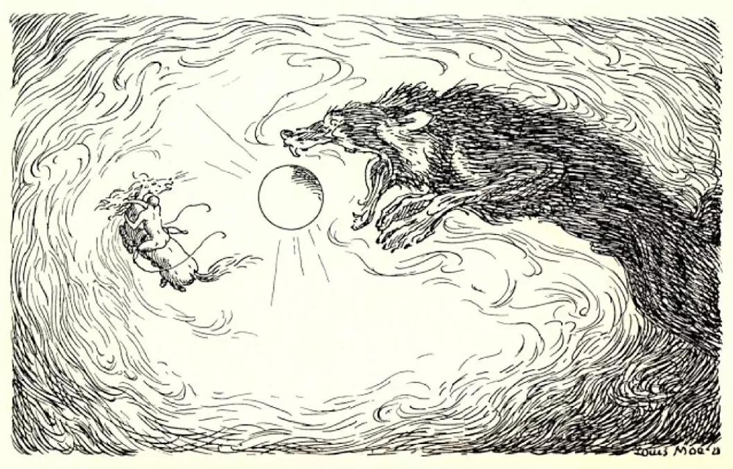 The Fenris wolf swallows the sun. The climate disaster that began the year 536 was surely the most dramatic cooling of the Earth that humans, animals and plants have experienced in the last two thousand years. It was likely due to two large volcanic explosions, which every few years sent huge amounts of fine dust high into the atmosphere. There was dust for several years. The sun disappeared. This became another story in the imagination and myths of men.
