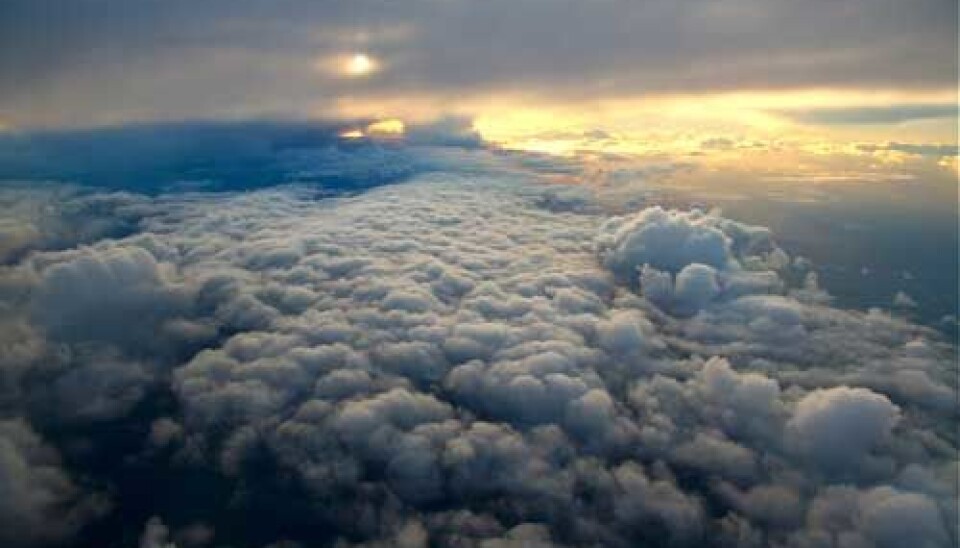 What project researchers saw as they flew over a polar low-pressure system at an altitude of 10,000 metres. (Photo: Erik Kolstad)