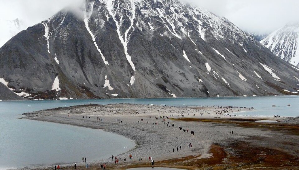 Around 30000 cruise tourists visit Svalbard every year. One of the most popular landing sites is here in Magdalenefjorden on the northwestern coast of Spitsbergen. (Photo: Chris Ware)