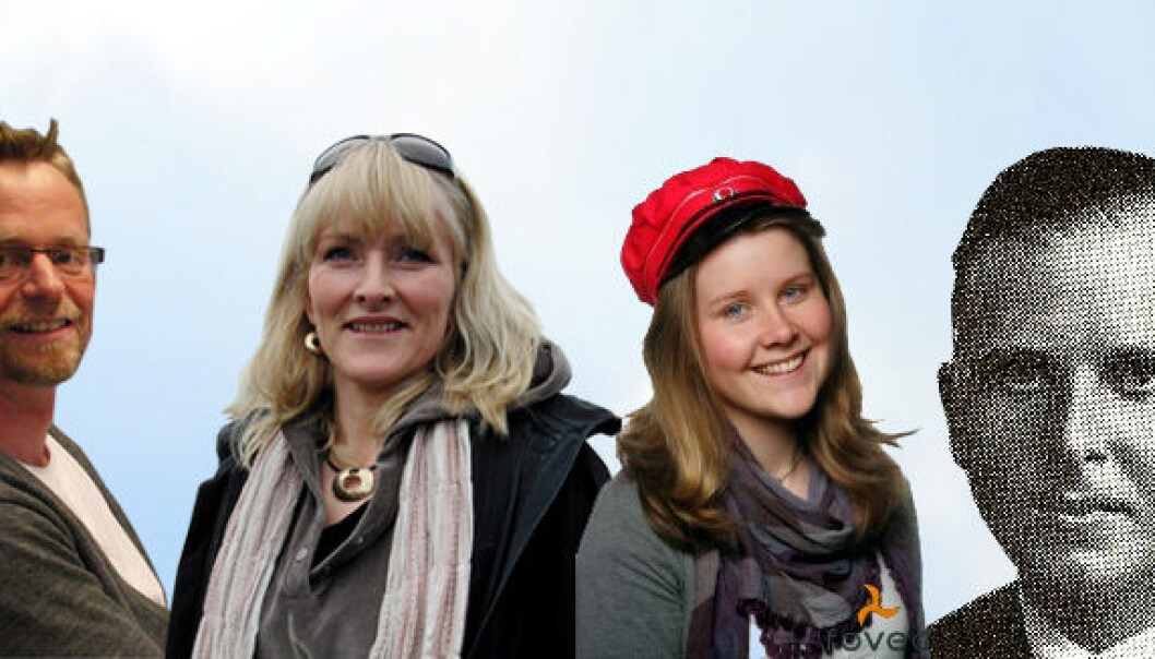 The researcher, the teacher, the pupil and the war hero. From left: Assistant Professor Ole Kallelid from the University of Stavanger (Photo: Per Byhring), Teacher Heidi Løge at the high school Stavanger Cathedral school (Photo: Per Byhring), Hanne Harbo, a pupil at Stavanger Katedralskole, graduated in 2010 (Photo: private) and the deceased Einar Engedahl (photo from specialforcesroh.com). The researcher, the teacher, the pupil and the war hero. From left: Assistant Professor Ole Kallelid from the University of Stavanger (Photo: Per Byhring), Teacher Heidi Løge at the high school Stavanger Cathedral school (Photo: Per Byhring), Hanne Harbo, a pupil at Stavanger Katedralskole, graduated in 2010 (Photo: private) and the deceased Einar Engedahl (photo from specialforcesroh.com).