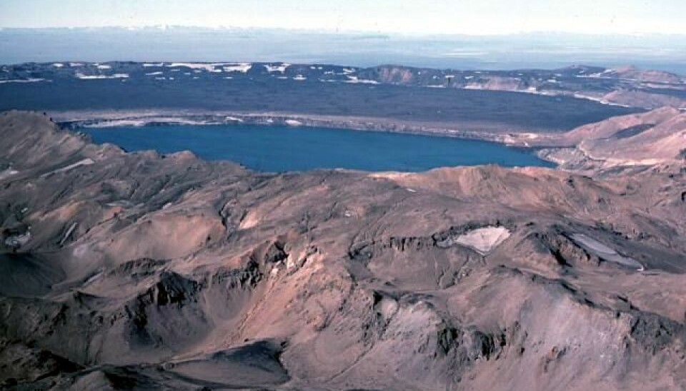 The structures look like big volcanoes. This is a photo of Caledra of Askja volcano in Iceland. (Photo: Wikipedia Commons)
