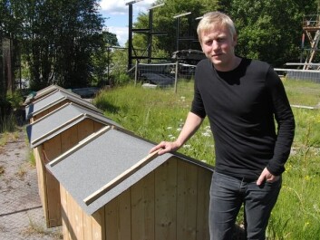 Andreas Treu in front of the lilliput-houses used in experiments with electricity. (Photo: Arnfinn Christensen) Andreas Treu in front of the lilliput-houses used in experiments with electricity. (Photo: Arnfinn Christensen)