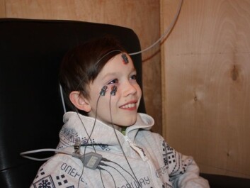 Researchers can measure our startle reflex, and how scared we are by measuring how much we blink. (Photo: Silje Kulvedrøsten/UiT) Researchers can measure our startle reflex, and how scared we are by measuring how much we blink. (Photo: Silje Kulvedrøsten/UiT)