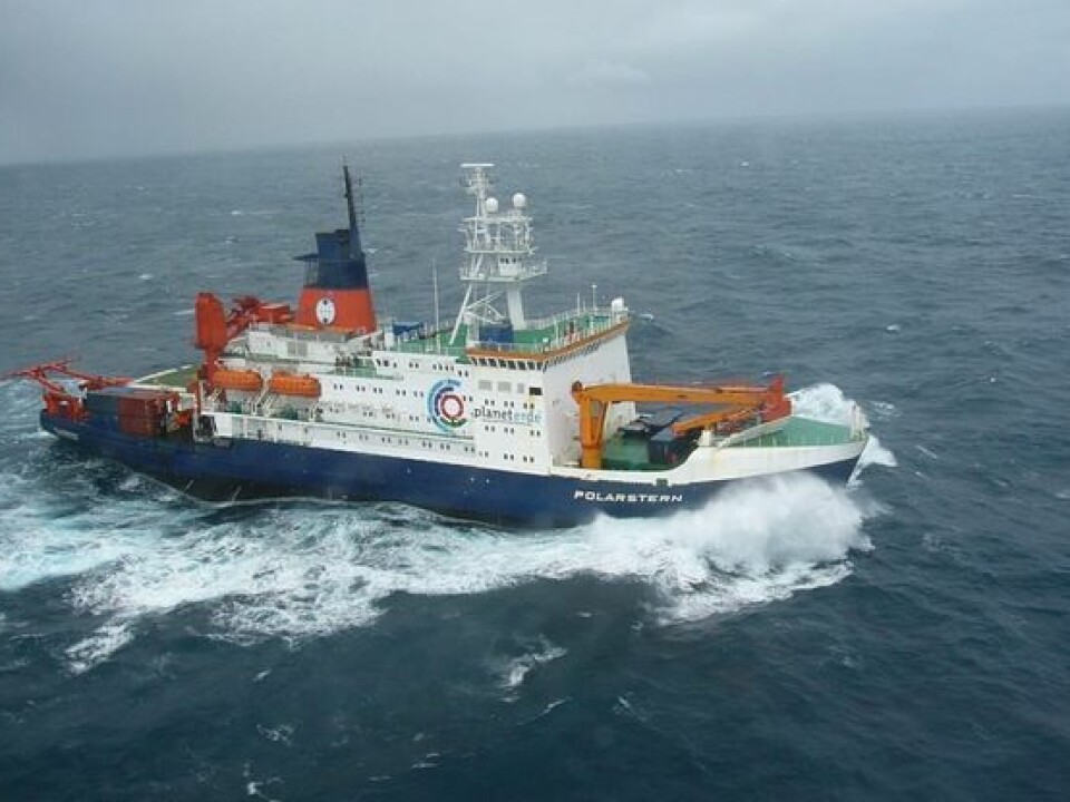 The research vessel Polarstern was used in the project. This photo was taken in september 2004. (Photo: Alfred Wegener Institute)