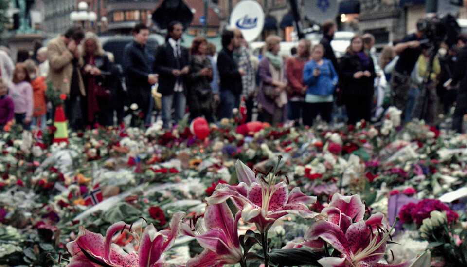 The grounds and street outside the Oslo Cathedral when covered in a sea of flowers nine days after a lone terrorist’s bombing of government buildings and shooting rampage that killed 77 people. (Photo: Vidar Josdal/flickr)