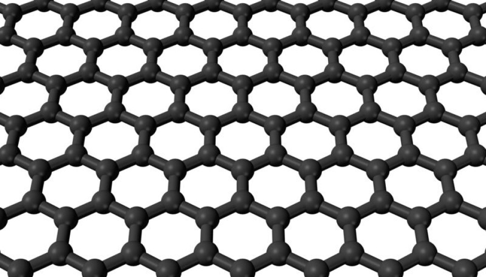 Graphene consists of a single layer of carbon atoms. (Illustration: Wikimedia Commons).