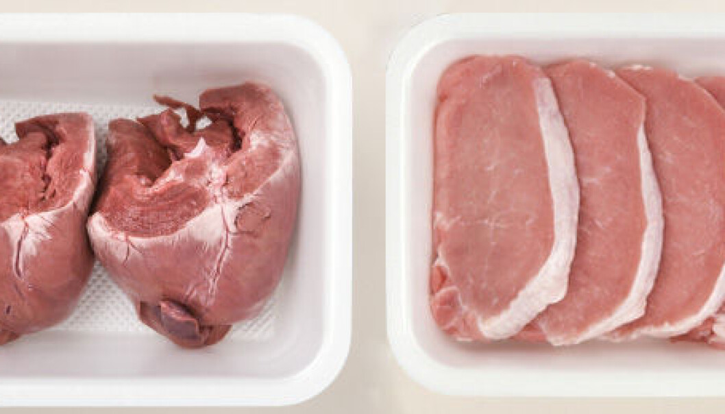 The beef hearts (to the left) will be used in pet food, while the pork loins will end up on the kitchen table. (Photo: iStockphoto) The beef hearts (to the left) will be used in pet food, while the pork loins will end up on the kitchen table. (Photo: iStockphoto)