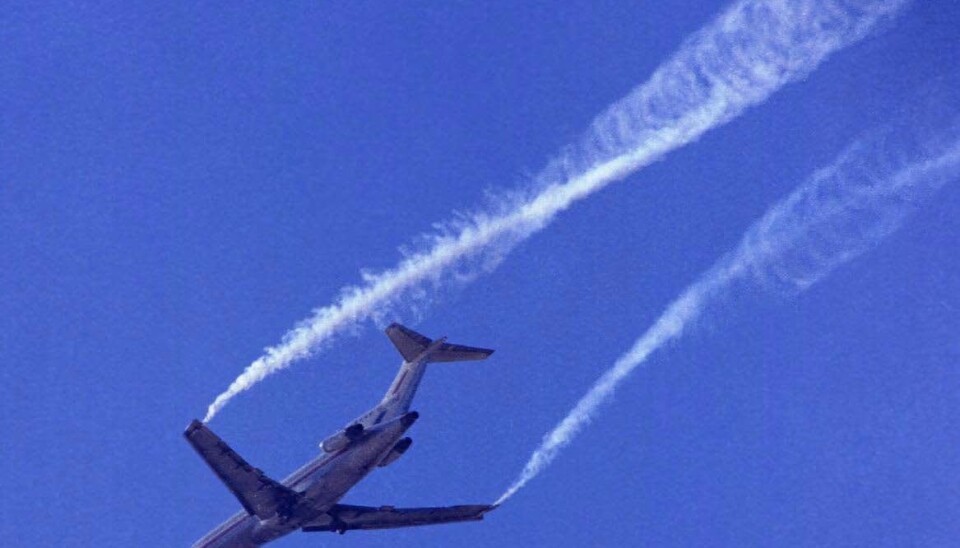 During take-off and landing, strong vortices are produced in the air on both sides of large aircraft because of the pressure difference between the upper and lower sides of the wings (Photo: Sintef)