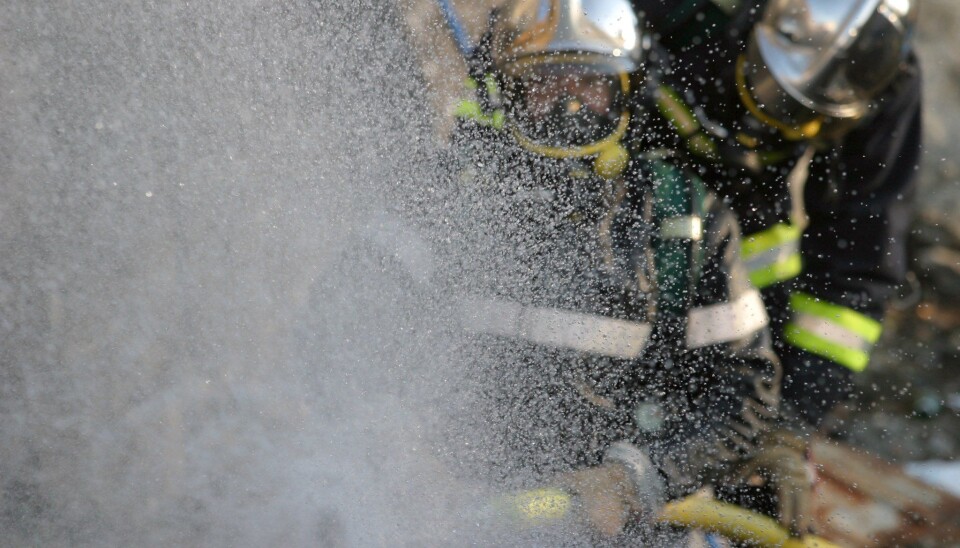 A helmet-mounted video camera can transmit valuable information to the command control centre during rescue operations. (Photo: Colourbox)