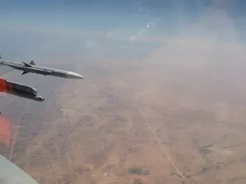 A Norwegian F-16 crosses the Libyan coastline west of Misrata, towards a southwest destination. The Norwegian military efforts in Libya were far more extensive than anything else the country has been involved in since WWII.  (Photo: Norwegian Defence Media Centre /Morten Hanche/Royal Norwegian Air Force)