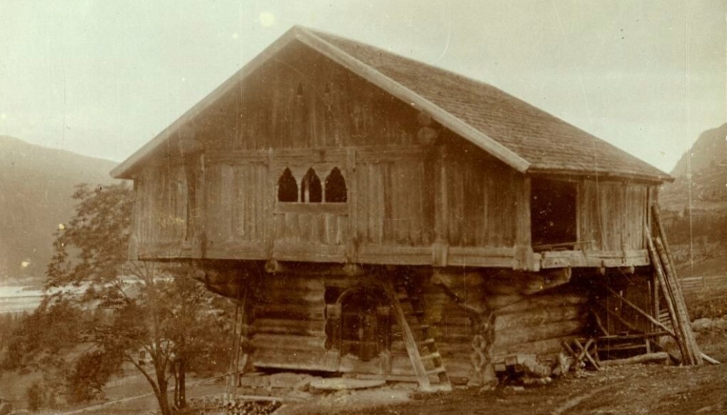 This elevated storehouse was in continual use until the 1900s, when it was moved to an outdoor museum in Hallingdal in 1908. (Photo: Hallingdal Museum) This elevated storehouse was in continual use until the 1900s, when it was moved to an outdoor museum in Hallingdal in 1908. (Photo: Hallingdal Museum)