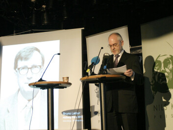 UiB Rector Sigmund Grønmo announced the prize winner at the Student Culture House in Bergen on March 13. (Photo: Andreas R. Graven) UiB Rector Sigmund Grønmo announced the prize winner at the Student Culture House in Bergen on March 13. (Photo: Andreas R. Graven)