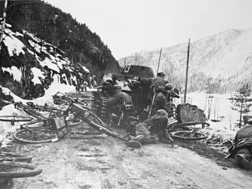 German troops in a skirmish with Norwegian forces in Oppland County, on 18 April 1940. While some regular Norwegian forces were still trying to stop the attackers, Norwegian industrial leaders were making plans to help the German military. (Photo: Wikimedia Commons)