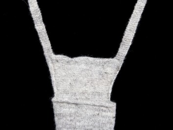 When presented to a boy, the self-knitted codpiece was a love token which also proved the girl's handicraft skills. If accepted, it indicated that the love was requited. (Foto: Anne-Lise Reinsfelt/Norsk Folkemuseum) When presented to a boy, the self-knitted codpiece was a love token which also proved the girl's handicraft skills. If accepted, it indicated that the love was requited. (Foto: Anne-Lise Reinsfelt/Norsk Folkemuseum)