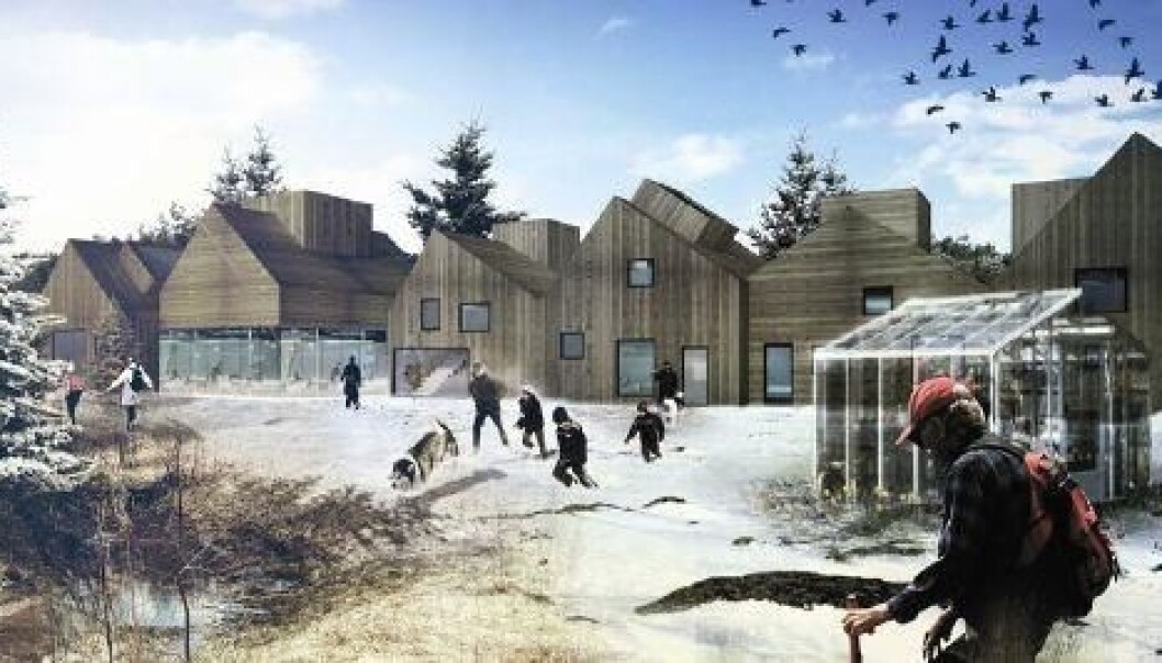 One of the architectural proposals for the future Brøset District – in winter. (Illustration: SLA) One of the architectural proposals for the future Brøset District – in winter. (Illustration: SLA)