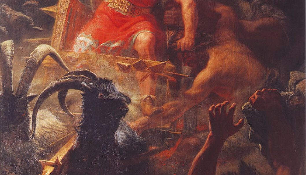 Thor with his hammer. Painted by Mårten Eskil Winge in 1872. (Photo: Wikimedia Commons) Thor with his hammer. Painted by Mårten Eskil Winge in 1872. (Photo: Wikimedia Commons)