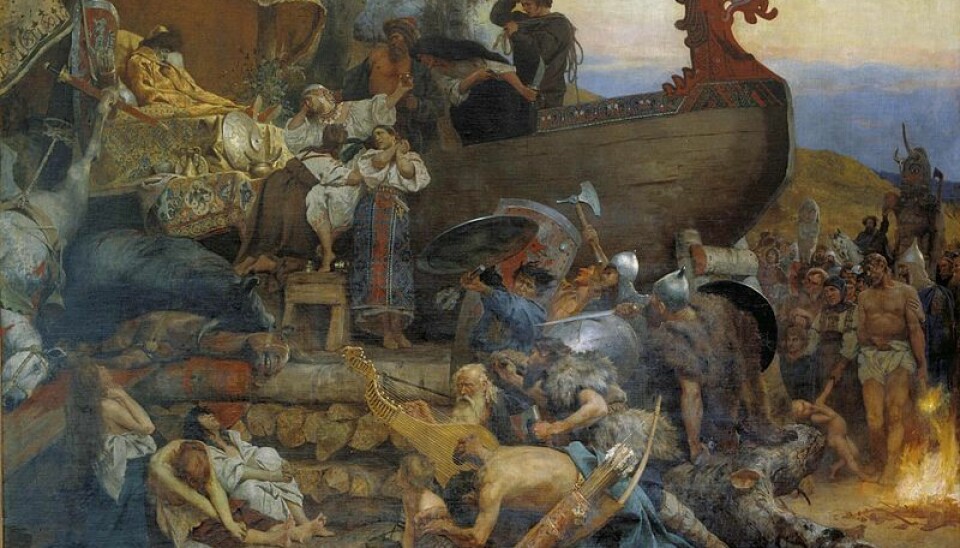 The Polish painter Henryk Siemiradzki painted the funeral ritual of Vikings in what is now Russia, in accordance with descriptions by Ahmad ibn Fadlan. New analyses show that his and other Arabs’ texts are excellent sources of cultural knowledge about the Vikings who ventured eastward. (Photo: Wikimedia Creative Commons)
