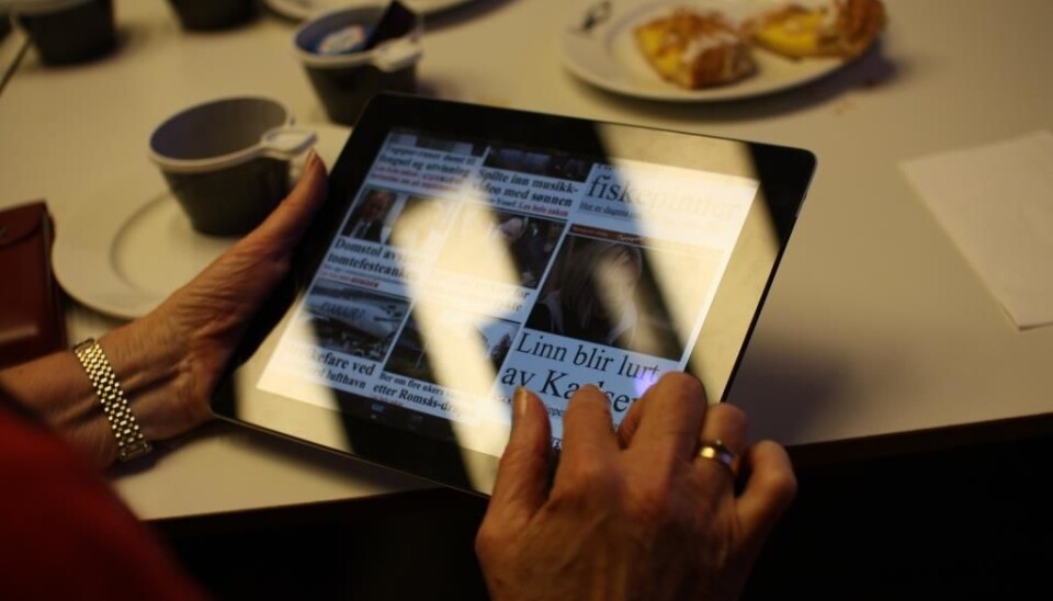 Five patients from Trondheim are currently testing a system using tablet computers and a customised app developed by SINTEF. (Photo: Sintef)