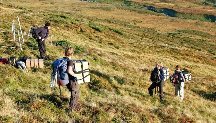 Students tote ecosystems in rucksacks
