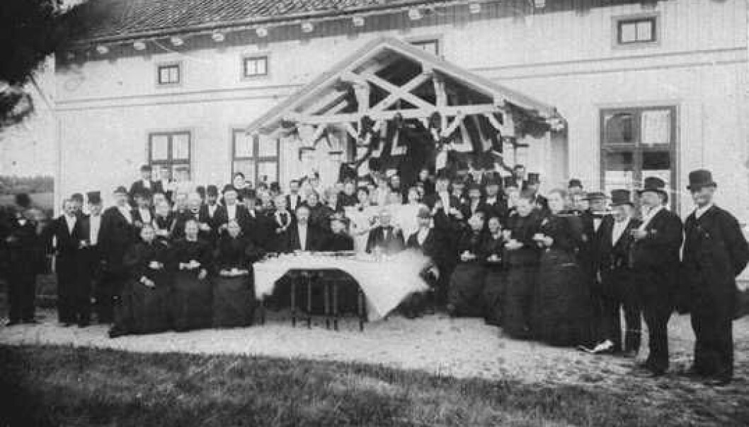 A wedding at the Rullestad farm in Norway on June 25,1896. (Photo: Digital Museum) A wedding at the Rullestad farm in Norway on June 25,1896. (Photo: Digital Museum)