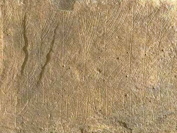 “These runes were carved by the most rune-literate man west of the sea,” bragged the author of this text. The inscription is in cipher runes and in regular runes. It was found in a burial chamber from the early Stone Age that Scandinavians broke into in the 1100s on the Orkney Islands. “A typical bunch of male adolescents were fooling around and wrote tall tales about treasures and their own sexual prowess,” says Runologist Jonas Nordby. (Photo: Bengt A. Lundberg/Riksantikvarieämbetet) “These runes were carved by the most rune-literate man west of the sea,” bragged the author of this text. The inscription is in cipher runes and in regular runes. It was found in a burial chamber from the early Stone Age that Scandinavians broke into in the 1100s on the Orkney Islands. “A typical bunch of male adolescents were fooling around and wrote tall tales about treasures and their own sexual prowess,” says Runologist Jonas Nordby. (Photo: Bengt A. Lundberg/Riksantikvarieämbetet)