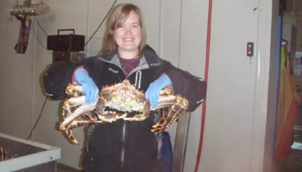 Marte Renate Thomassen is working on her doctoral thesis on asthma and allergy in the red king crab industry. (Photo: private)