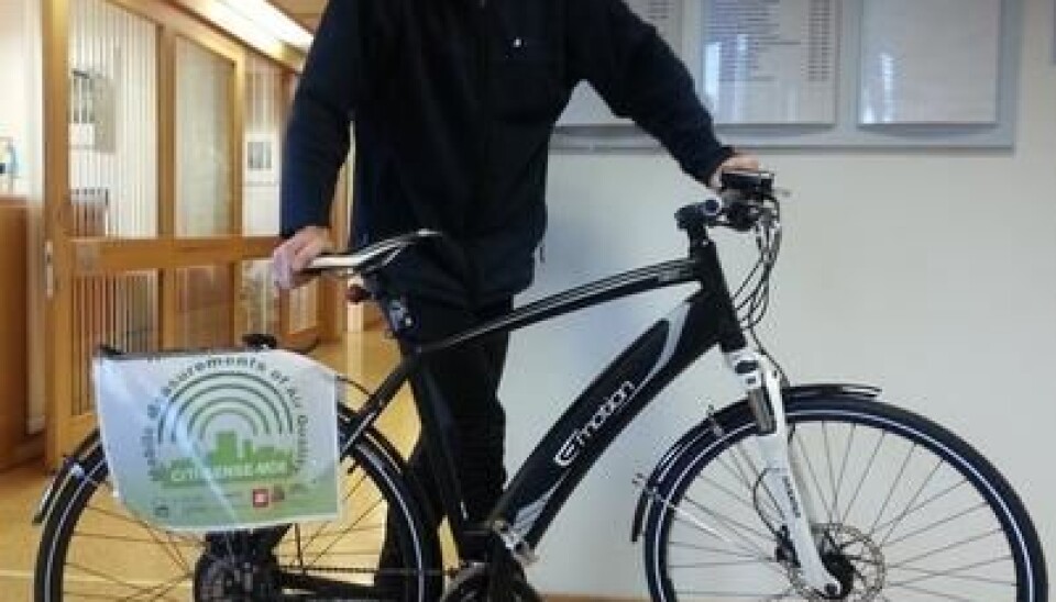 An electric bike fitted with a sensor. (Photo: Unik)