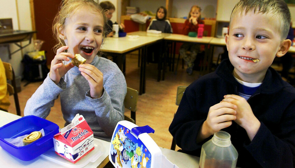 The pupils in Norwegian schools have less time to eat. (Photo: Ole Åsheim, Samfoto)