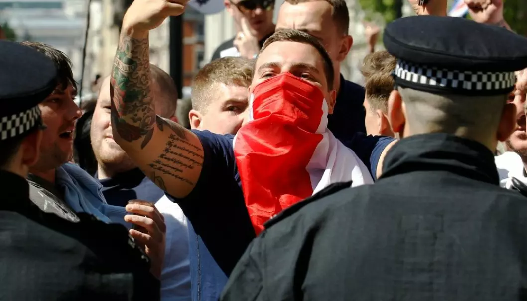 Generally, in Western Europe the tendency of sizeable groups to use violence is on the decline, even though radical right movements and parties are growing in several countries and regions. The English Defence League is one of the larger of these groups. (Photo: REUTERS/Luke MacGregor)