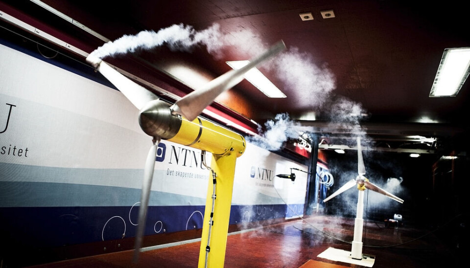 Wind turbines are tested at Norwegian University of Science and Technology. (Photo: Geir Mogen/NTNU)