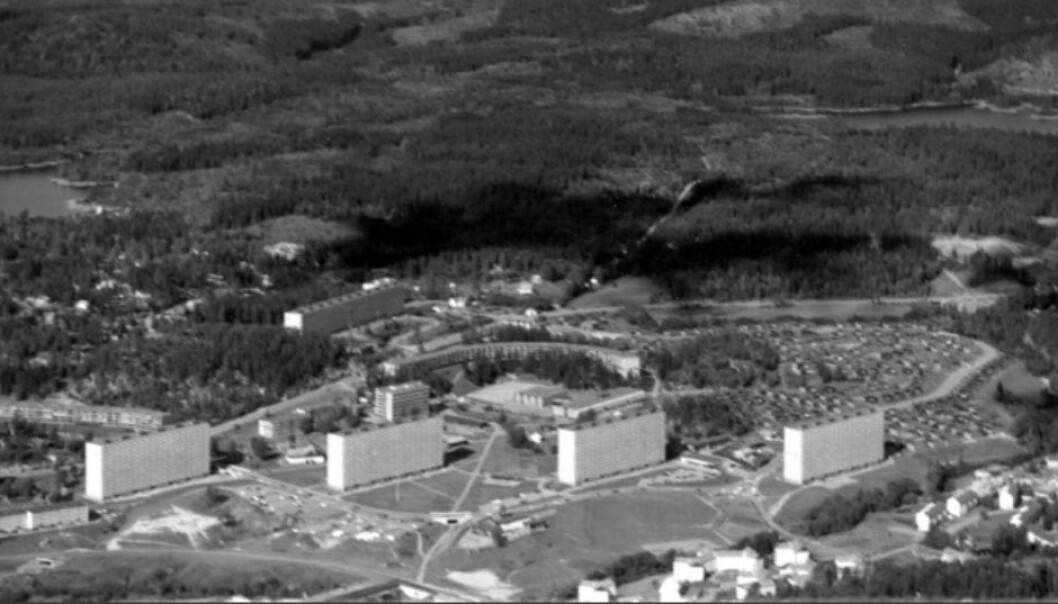 Ammerud, on the eastern outskirts of Oslo, ca. 1970. (Photo: Fjellanger Widerøe) Ammerud, on the eastern outskirts of Oslo, ca. 1970. (Photo: Fjellanger Widerøe)