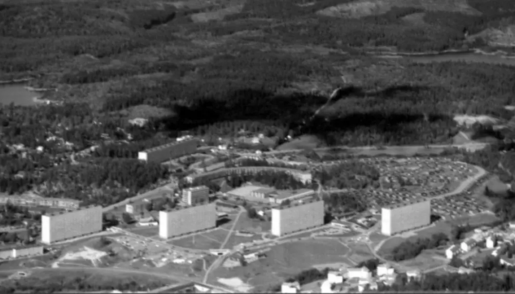 Ammerud, on the eastern outskirts of Oslo, ca. 1970. (Photo: Fjellanger Widerøe)