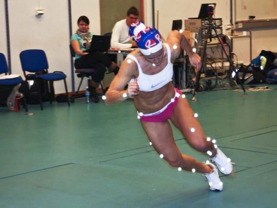 The researchers registered Melissas movements by using biomechanical markers. (Photo: Agnethe Nilstad)