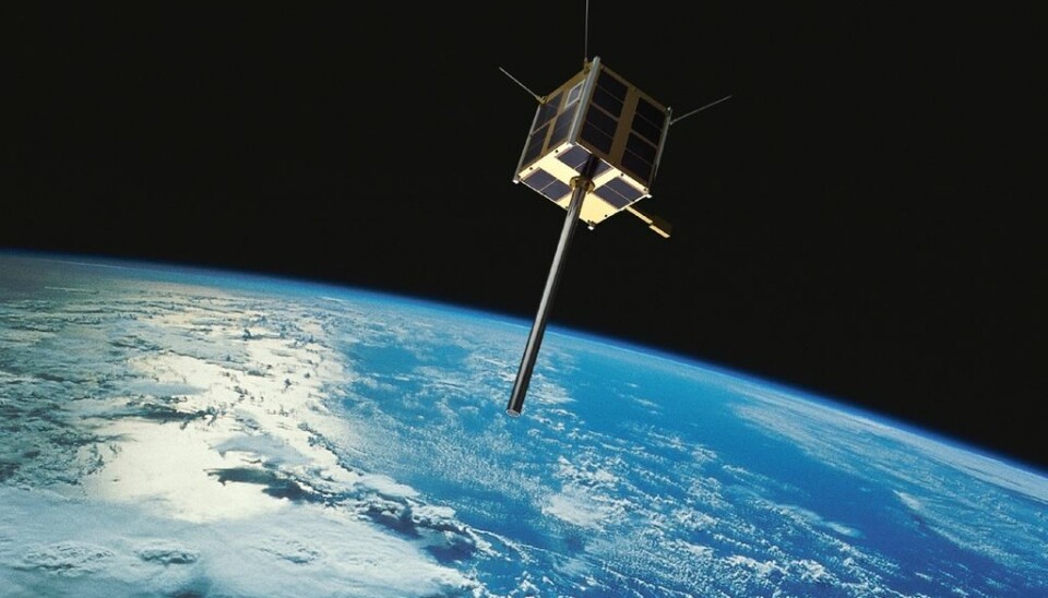 AISSat 1 and 2 have orbits from pole to pole. This enables them to cover the entire planet as it rotates beneath them. The poles are covered by each orbit, which takes about 100 minutes. (Image: Norwegian Space Centre/FFI/NASA)