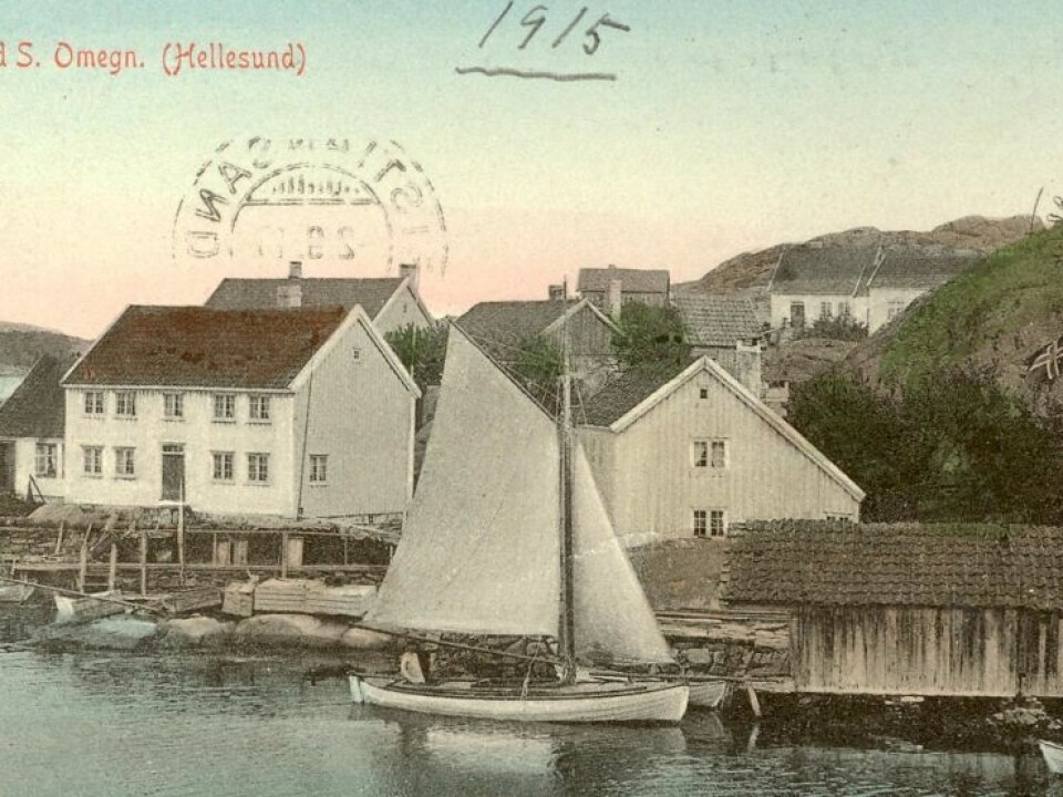 Ny Hellesund in South Norway was a coastal harbour spot which became a tourist magnet in the 1900s. (Photo: a postcard from ca. 1915)