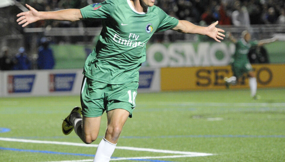 Mads Stokkelien, striker at New York Cosmos, changed his attitude towards heart screening after being informed of Moseby Berge's findings. (Photo: Kathleen Malone-Van Dyke, AP)