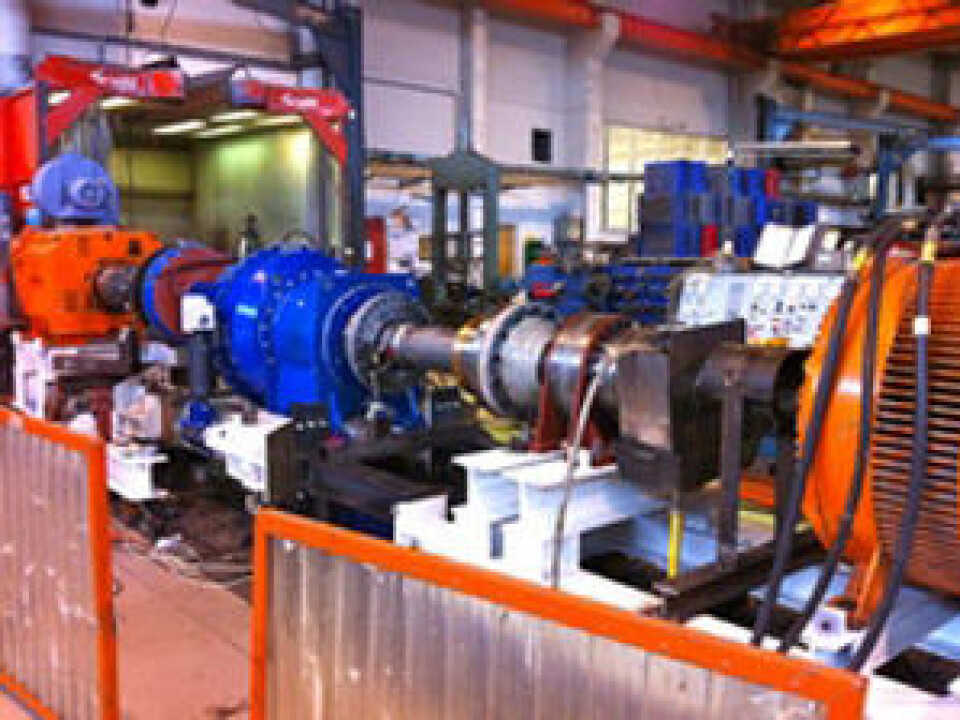 Angle Wind tests a prototype of its eccentric gear configuration. (Photo: AWG)