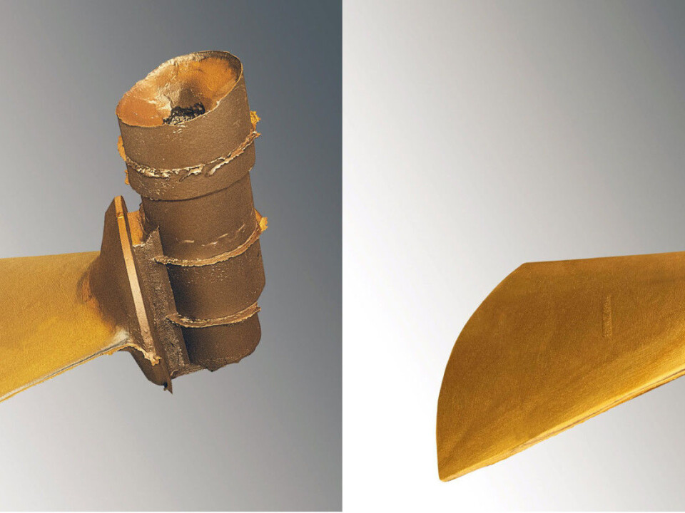 The current feeder to the left, the new feeder to the right. (Photo: Photo: Oshaug Metall/Arnt Jørgen Sønslien)