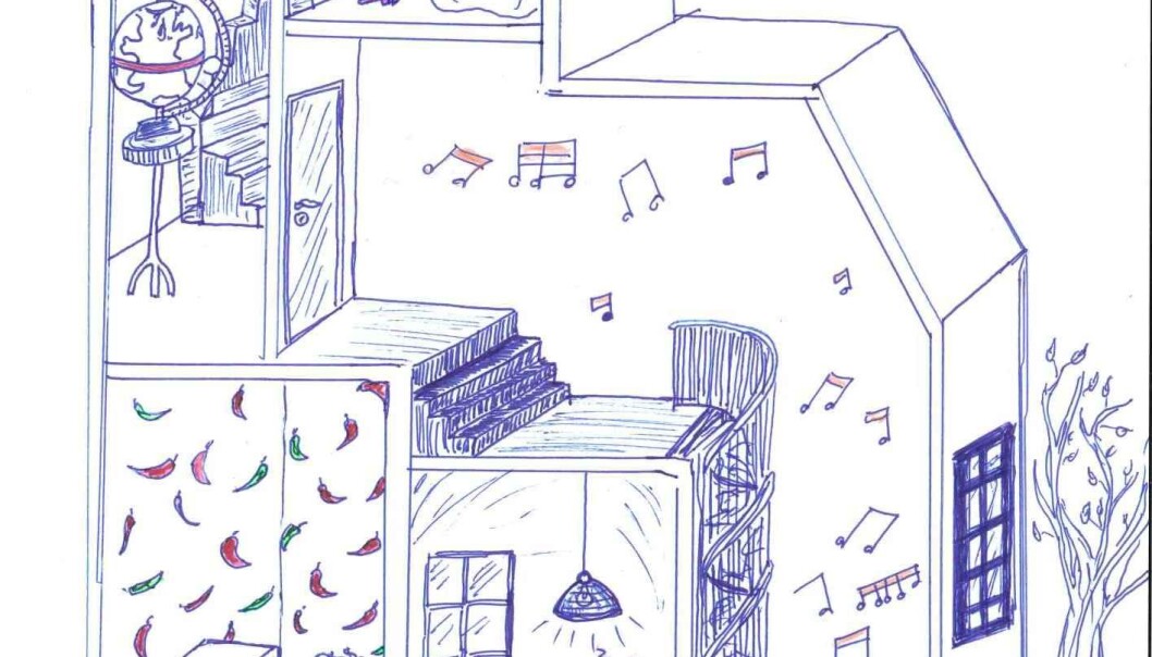 Ailin Moser, daughter of Nobel Laureates May-Britt and Edvard Moser, drew this picture of a house to illustrate how the method of loci works. If you wanted to remember the countries of South America, for example, you might imagine a seal playing a brass instrument in one room in your house to remember Brazil, and chili peppers in another room to remember Chile. (Image: Ailin Moser) Ailin Moser, daughter of Nobel Laureates May-Britt and Edvard Moser, drew this picture of a house to illustrate how the method of loci works. If you wanted to remember the countries of South America, for example, you might imagine a seal playing a brass instrument in one room in your house to remember Brazil, and chili peppers in another room to remember Chile. (Image: Ailin Moser)