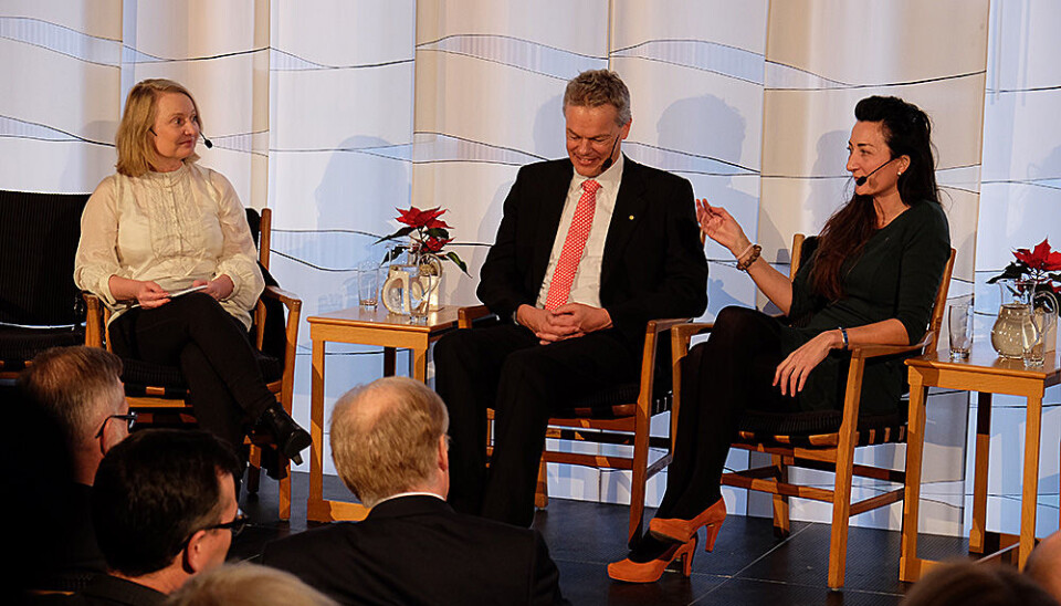 “I skipped a class when I went to school and was also given books by my mother. She also said that if you do not work hard, you will have to become a housewife, and then I was really afraid,” May-Britt Moser said, laughing. (Photo: Gunnar K. Hansen)