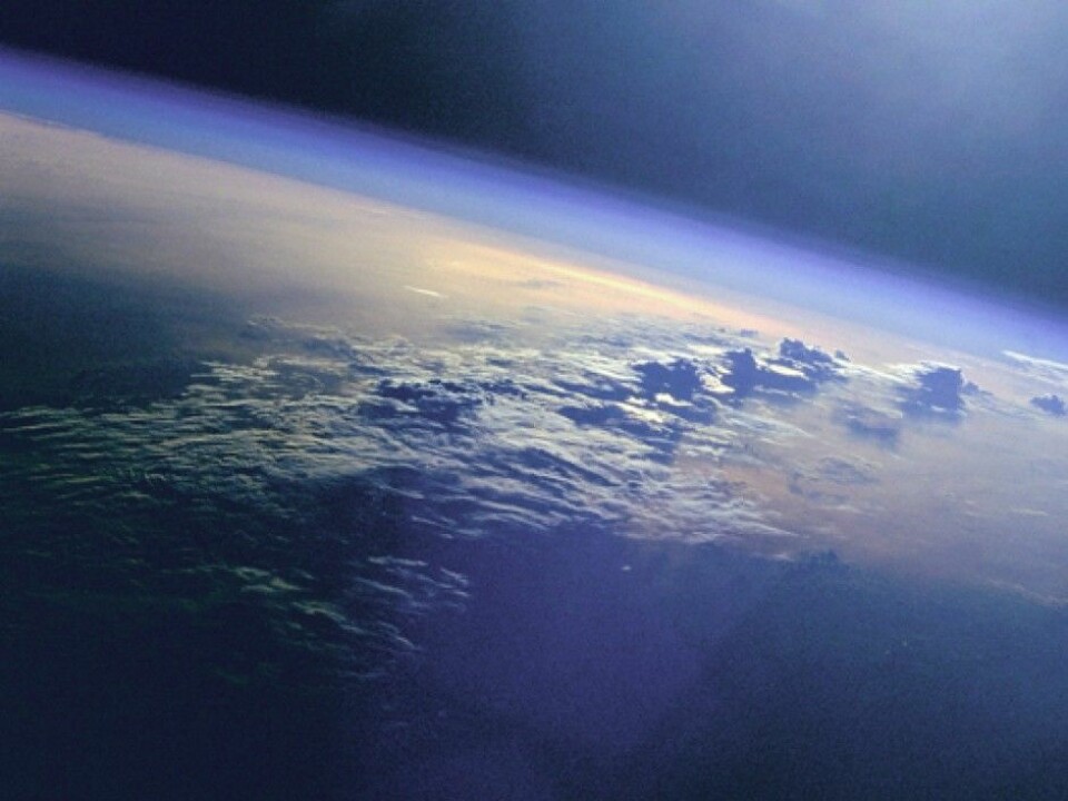 The Earth’s atmosphere seen from space. Tiny particles can be suspended for years before returning to the surface. (Photo: NASA)