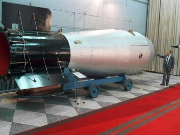 The Tsar bomb, the largest bomb ever made, was detonated on Russia’s Novaya Zemlya in 1961. This is an empty bombshell produced at the same time as the actual bomb. (Photo: Science Photo Library) The Tsar bomb, the largest bomb ever made, was detonated on Russia’s Novaya Zemlya in 1961. This is an empty bombshell produced at the same time as the actual bomb. (Photo: Science Photo Library)