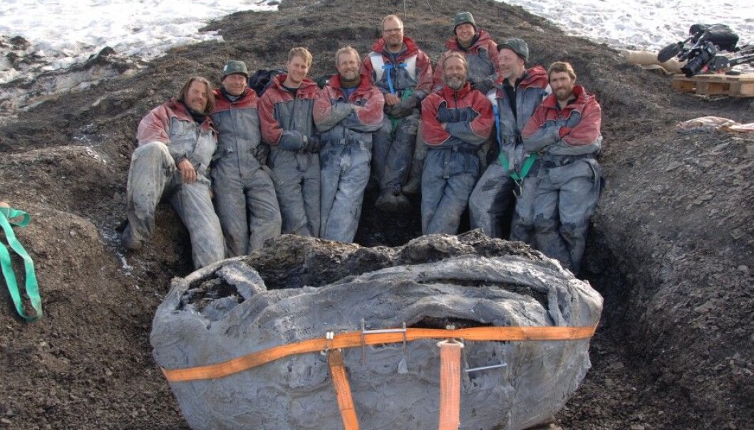 Forty tonnes of material were excavated by hand for each excavation. Both students and volunteers assisted in the pursuit of the sea monsters from the age of dinosaurs. (Photo: Jørn Hurum / NHM / University of Oslo) Forty tonnes of material were excavated by hand for each excavation. Both students and volunteers assisted in the pursuit of the sea monsters from the age of dinosaurs. (Photo: Jørn Hurum / NHM / University of Oslo)