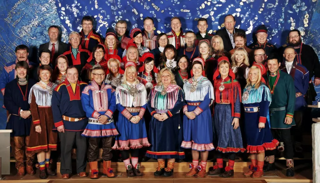 The plenary of the Sami Parliament of Norway. This is the representative body for people of Sami heritage in Norway. It was opened in 1989, and is situated in Karasjok, in the northern county Finnmark.  It has 39 representatives. (Photo: Sametinget)