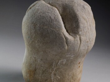 Stone phallus in white marble found at Kvernes stave church in Averøy in Møre og Romsdal county, Norway. (Photo: Åge Hojem, NTNU University Museum) Stone phallus in white marble found at Kvernes stave church in Averøy in Møre og Romsdal county, Norway. (Photo: Åge Hojem, NTNU University Museum)
