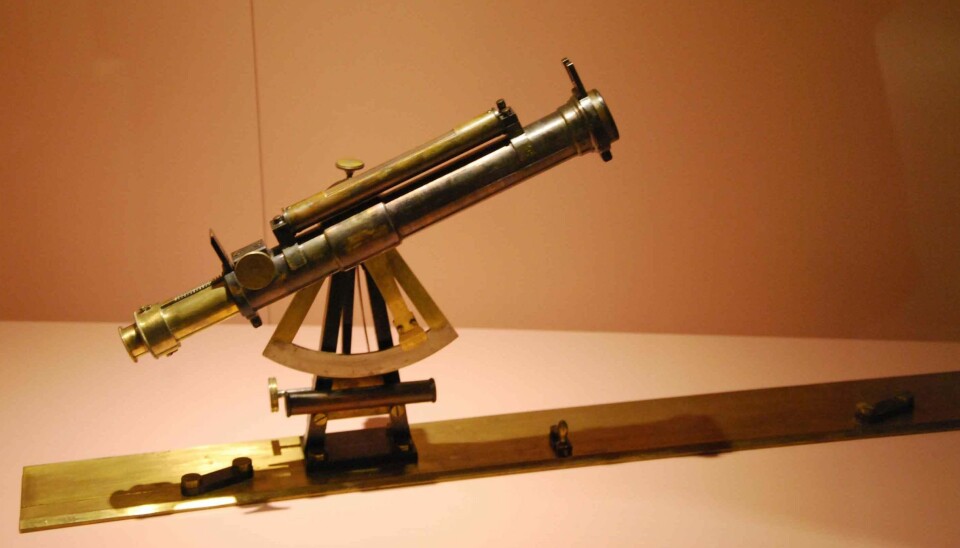 A surveyor’s telescope from around 1890. This was used in topographical studies. (Photo: Kari Oliv Vedvik)