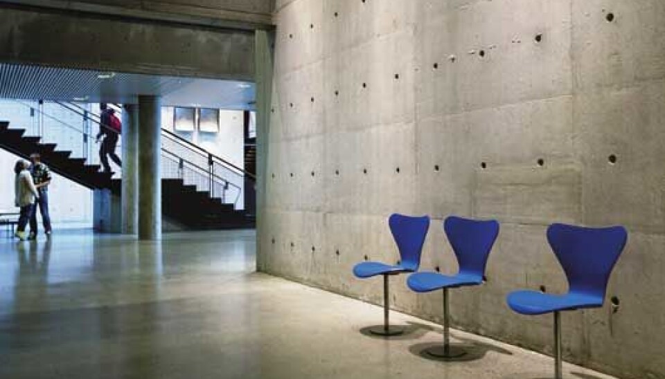 Researchers have developed a new classification system which provides an objective assessment of the aesthetic qualities of concrete. The photo was taken in the Science Building at NTNU. (Photo: Thor Nielsen)