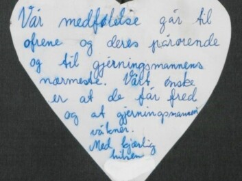 This greeting is a good example of the perpetrator’s next of kin also being included and remembered, according to Lied. (Illustration: The National Archives of Norway)