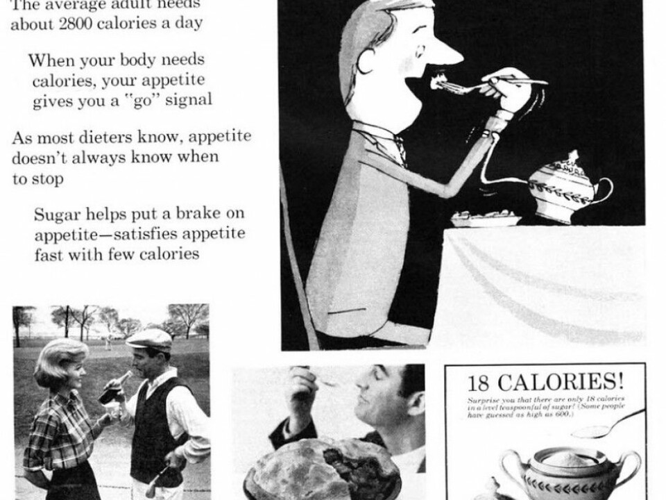 Sugar curbs the appetite, according to this ad by Sugar Information, Inc. in Life Magazine from 1961. (Photo: Sugar Information, Inc, made available on flickr by Classic Film)